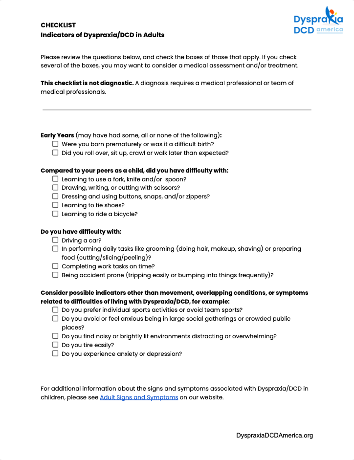 Checklist for Indicators of Dyspraxia_DCD in Adults